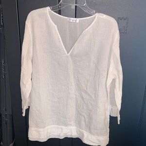 Fresh Produce Women's Tunic Top White Large Resort Beach